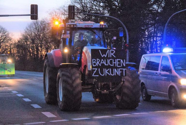 Demo gegen Agrarpolitik in Telgte