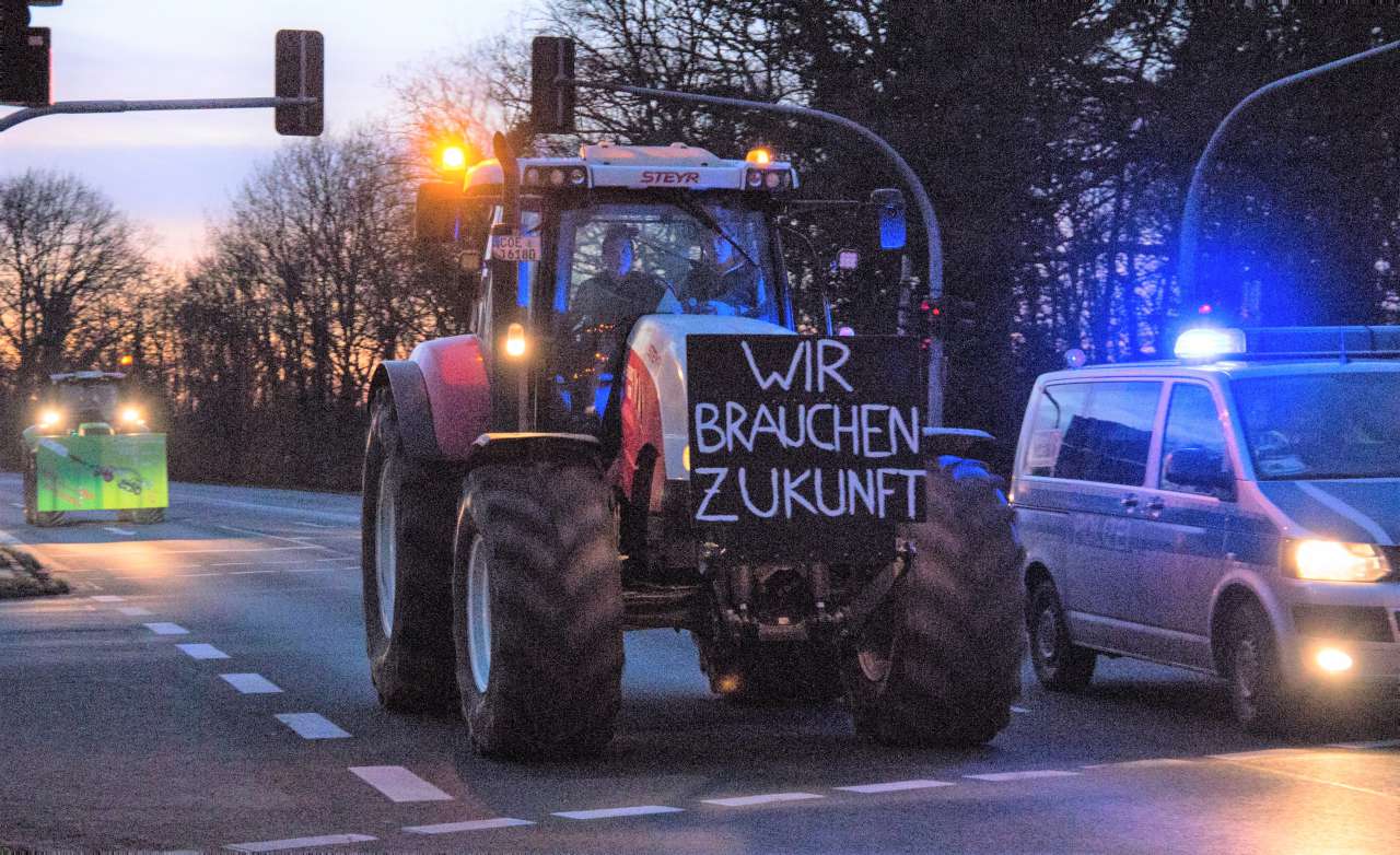 Demo gegen Agrarpolitik in Telgte